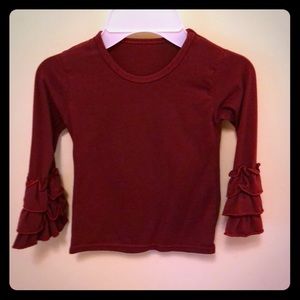 Maroon/Burgandy Ruffle Top